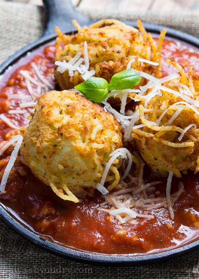 Spaghetti leftover balls