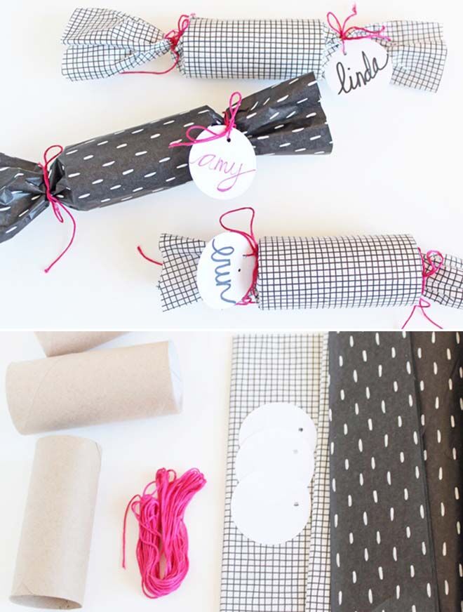 Easy DIY Black Christmas Crackers with a dash of Pink