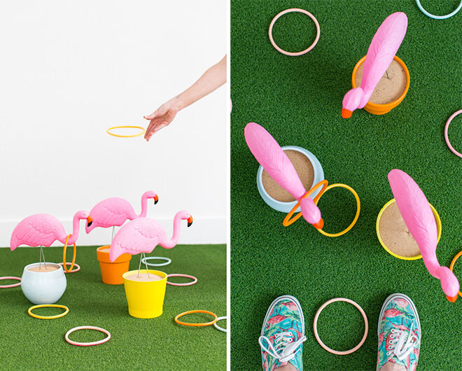 DIY Flamingo Party games