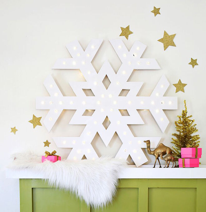 DIY plywood snowflake decoration