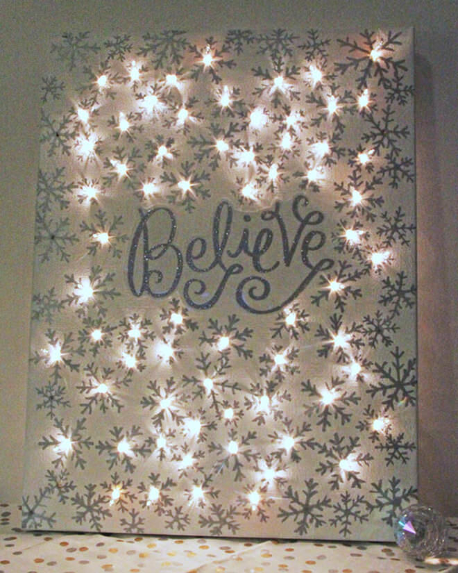 DIY Christmas Light Art 