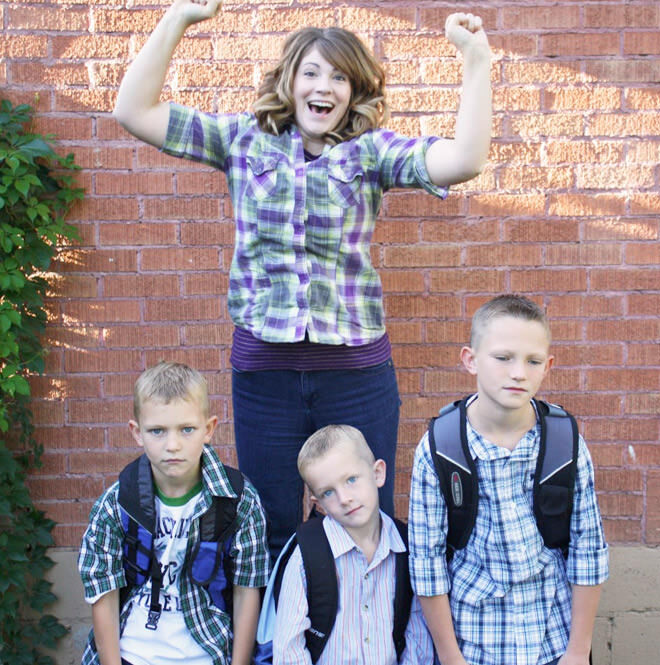 Take a funny photo to celebrate going back to school.