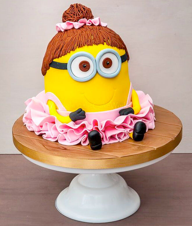 Minion ballerina cake