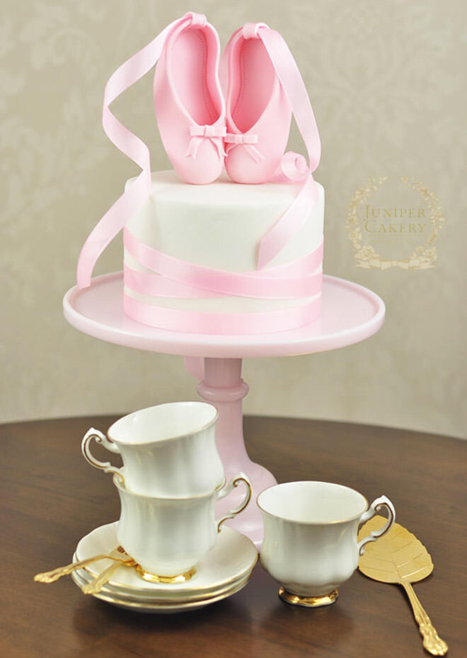 Ballet shoes birthday cake