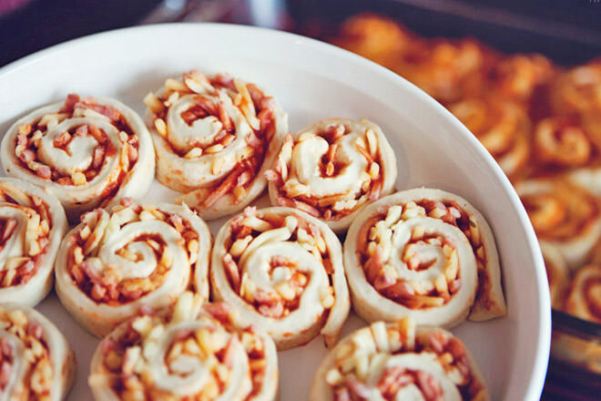 Pizza Scrolls. These yummy pizza scrolls are a cinch to make and can be made in really large batches, frozen and taken out when needed!