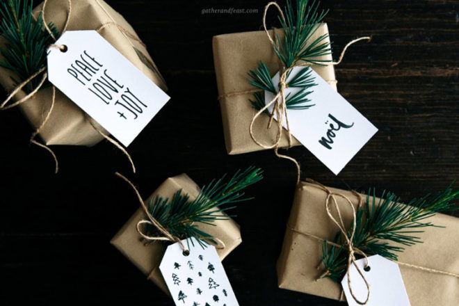 Free Christmas gift tag printables from Gather and Feast