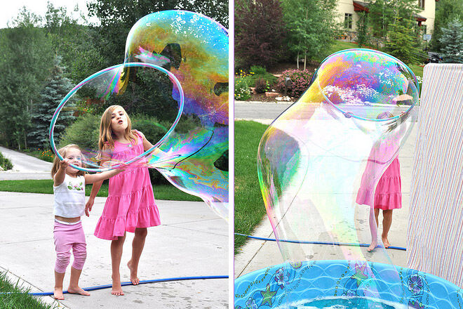 Giant bubbles, New year's eve 2016 kids activities ideas