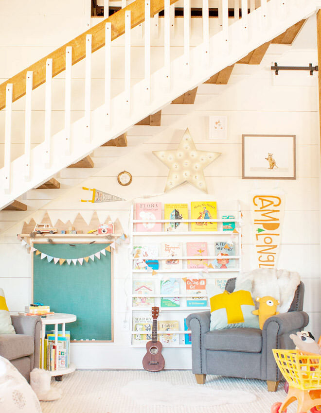 Under the stairs reading nook