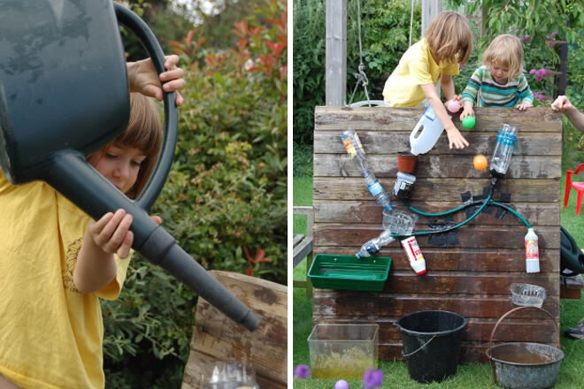Construct a water wall on a hot day for heaps of fun with the kids