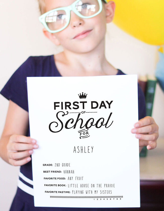 Take a survey - how to celebrate the kids first day at school.