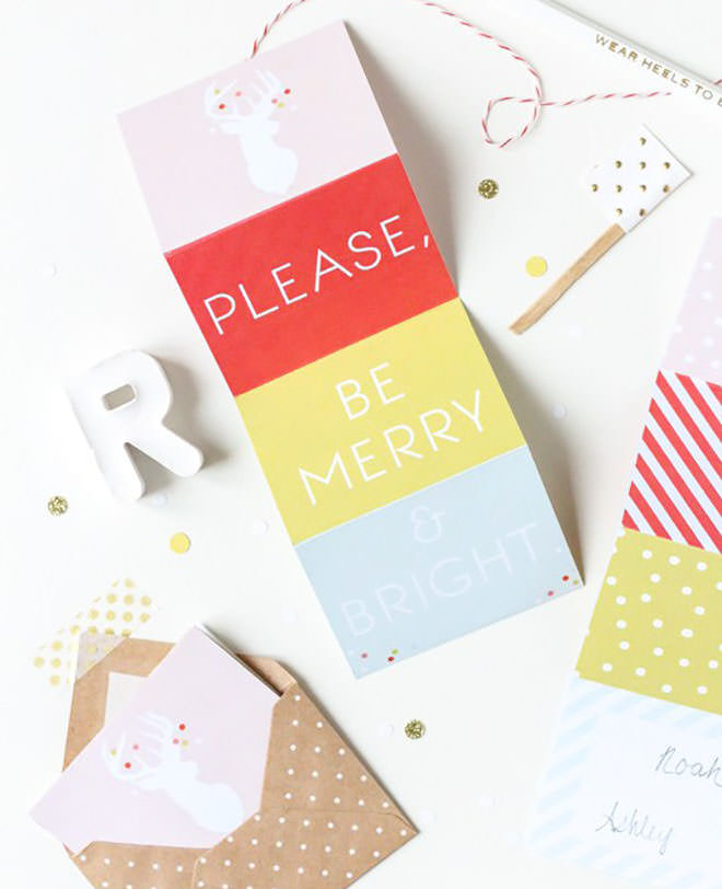 print and fold holiday gift tags