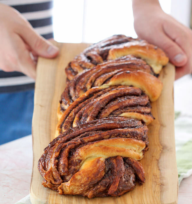 Braided Nutella bread