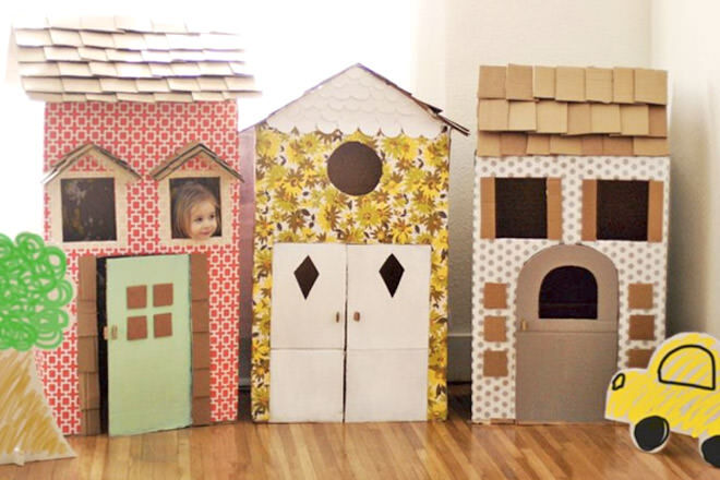 Cardboard playhouse