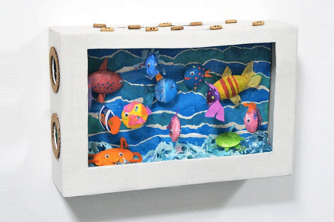 Cardboard aquarium