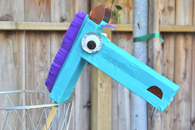 Cardboard hobby horse