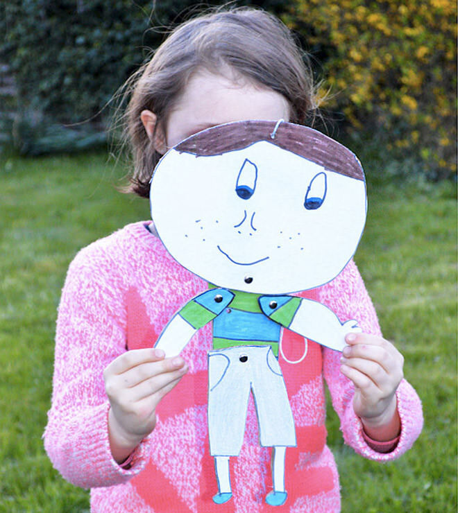 Cardboard puppet activity