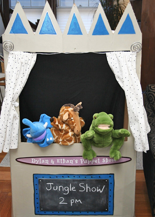 Cardboard puppet theatre