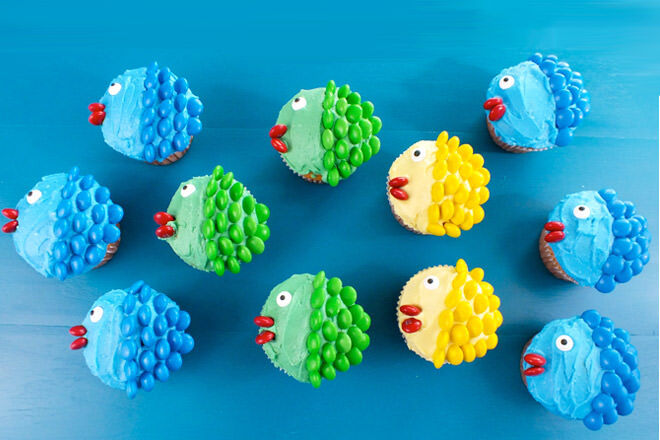 Fun fishy cupcakes