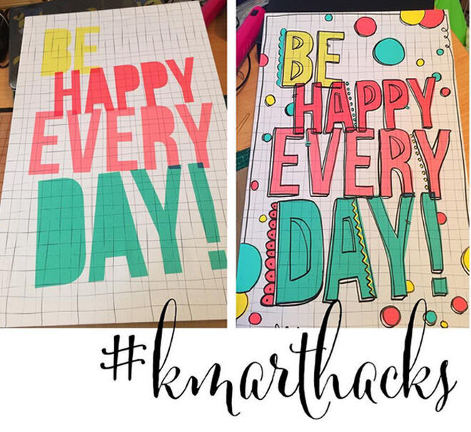 This simple canvas from Kmart gets a sassy makeover