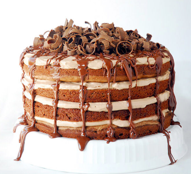 Chocolate Nutella torte celebration cake