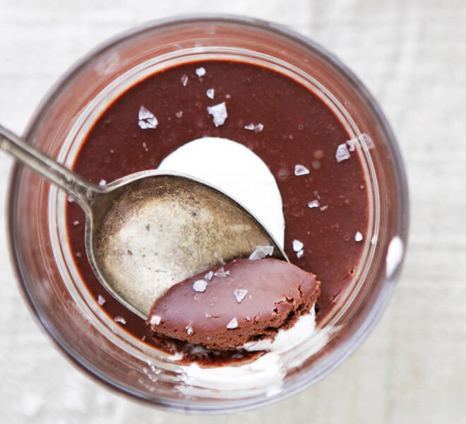 Nutella salted chocolate pots