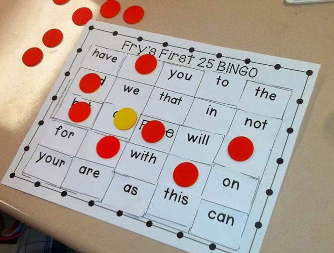 Sight word bingo!