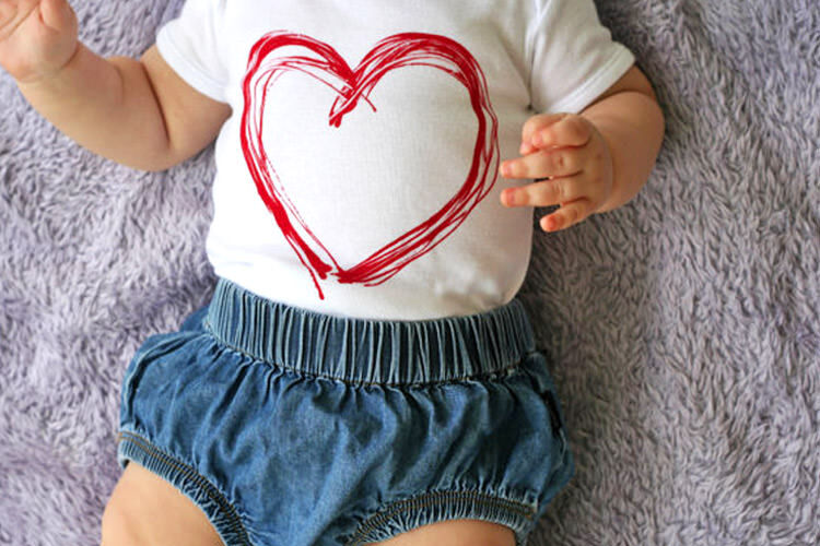 12 sweet onesies for baby’s first Valentine’s Day