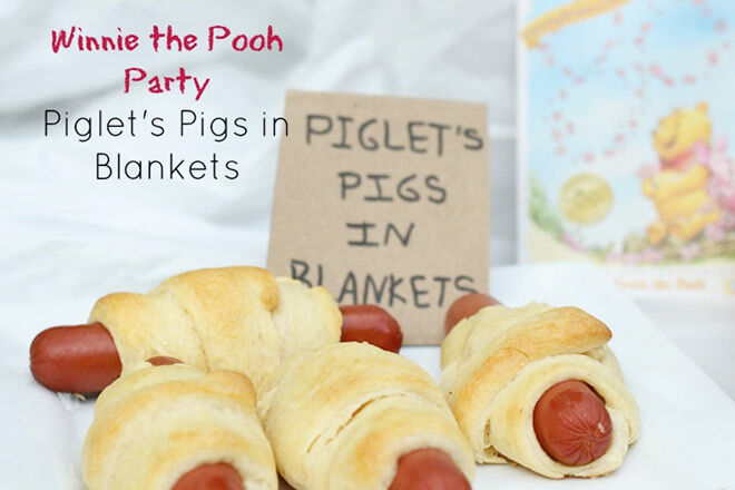 Winnie the Pooh party food ideas - Piglet's pigs in blankets