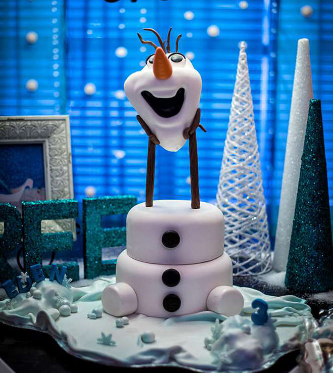 ELSA ANNA OLAF CAKE