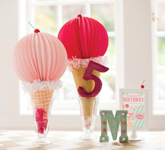 Ice cream decorations - how to throw a deliciously fun ice cream party.