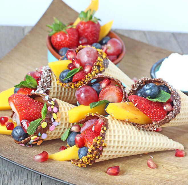 Fruit cones - how to throw a deliciously fun ice cream party