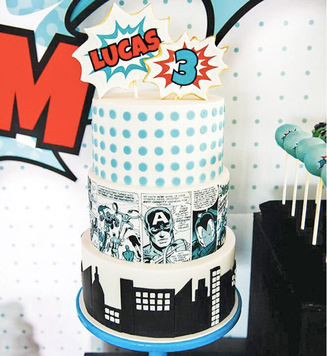 Avengers birthday cake