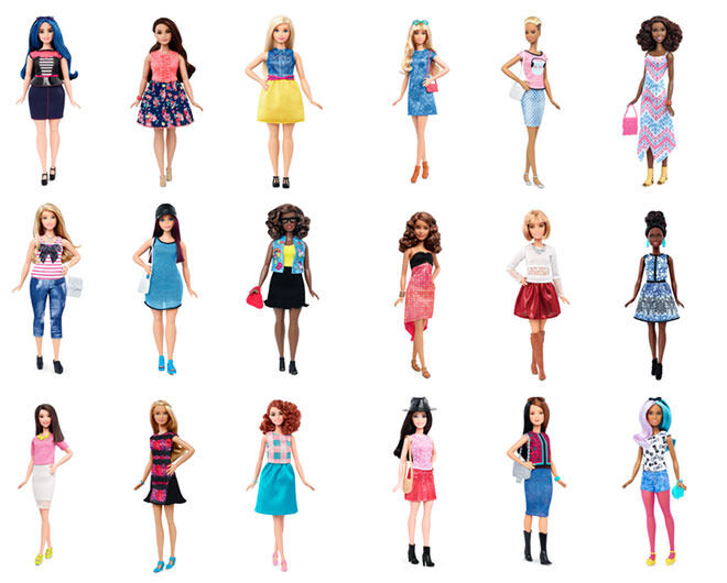 Barbie launches new body shapes 