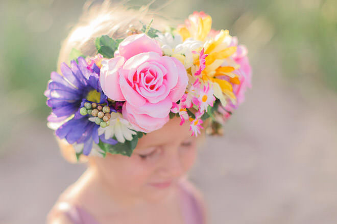 Girls flower crown