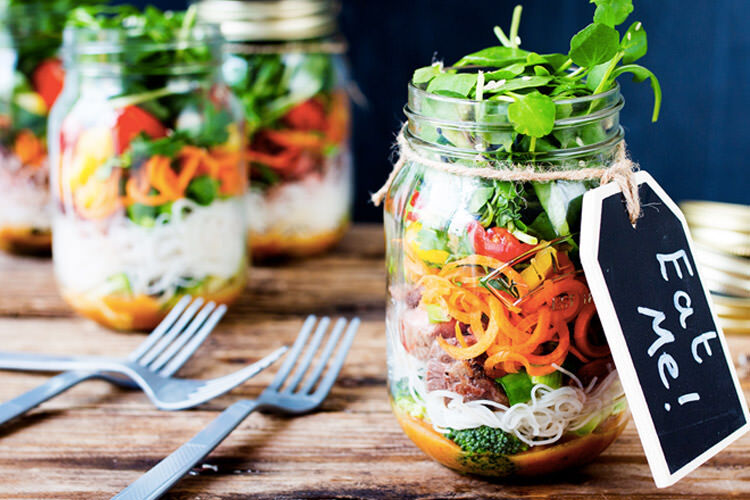 Sushi Mason Jars are Made to Prep Ahead for a Balanced Meal!