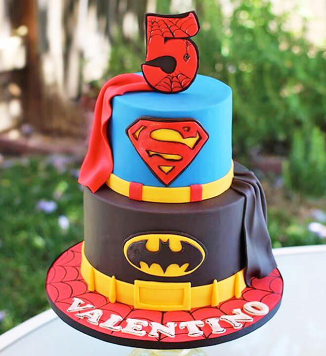 Superhero cape cake