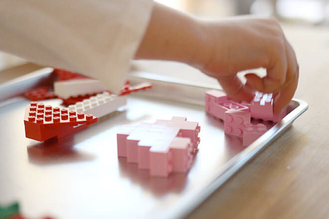 Kids valentine activity lego challenge