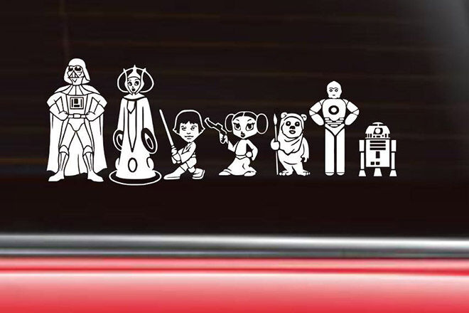 Star Wars Gift Guide family car stickers