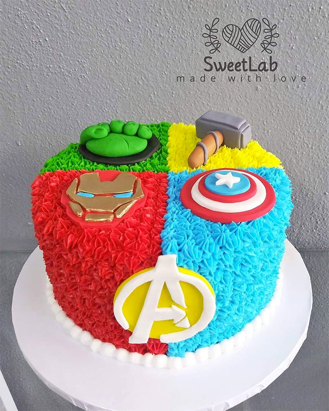 Avengers birthday cake