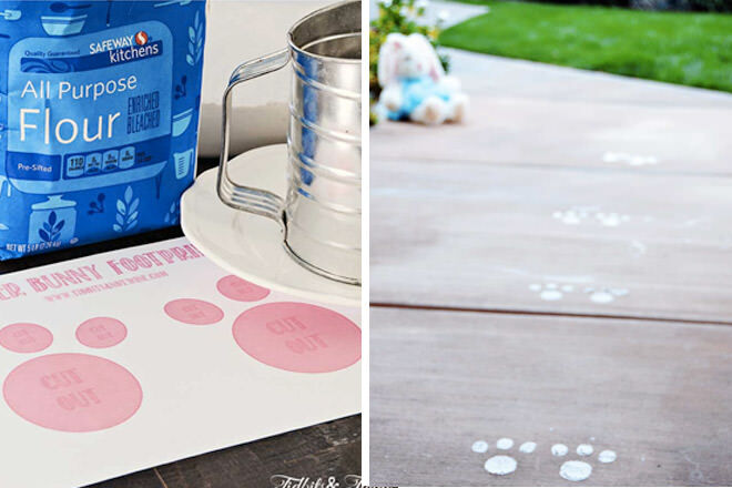 Easter bunny footprints