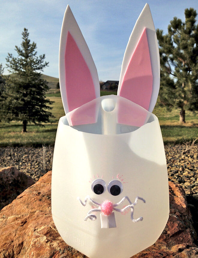 Easter bunny milk jug craft
