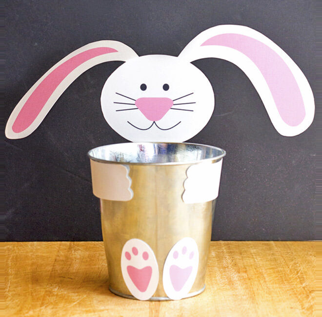 Easter bunny tin printable