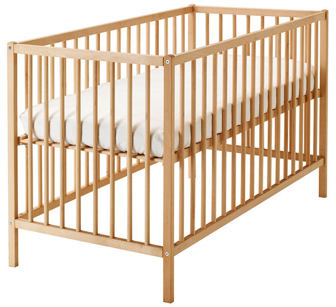 Ikea wooden deals cot