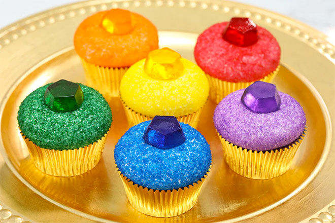Infinity Stone cupcakes