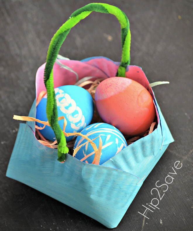 Paper plate Easter basket