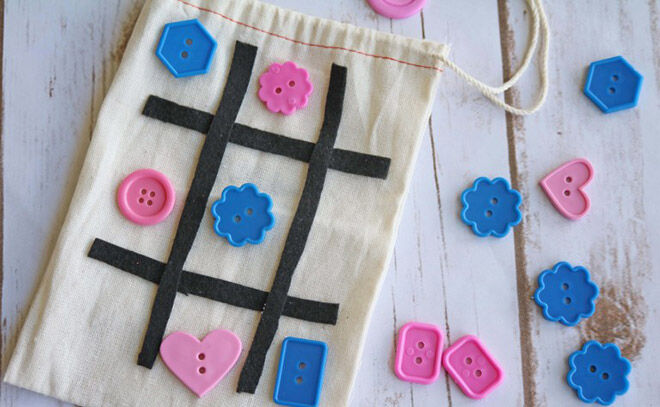 Tic Tac Toe. Busy bags for busy toddlers.