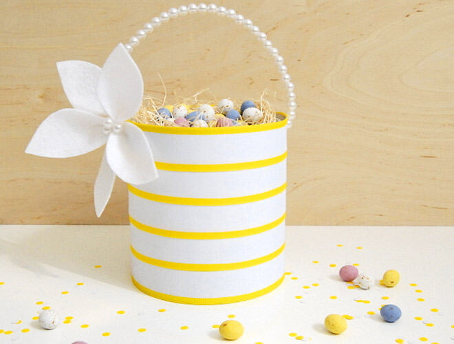 Upcycled coffee tin Easter basket