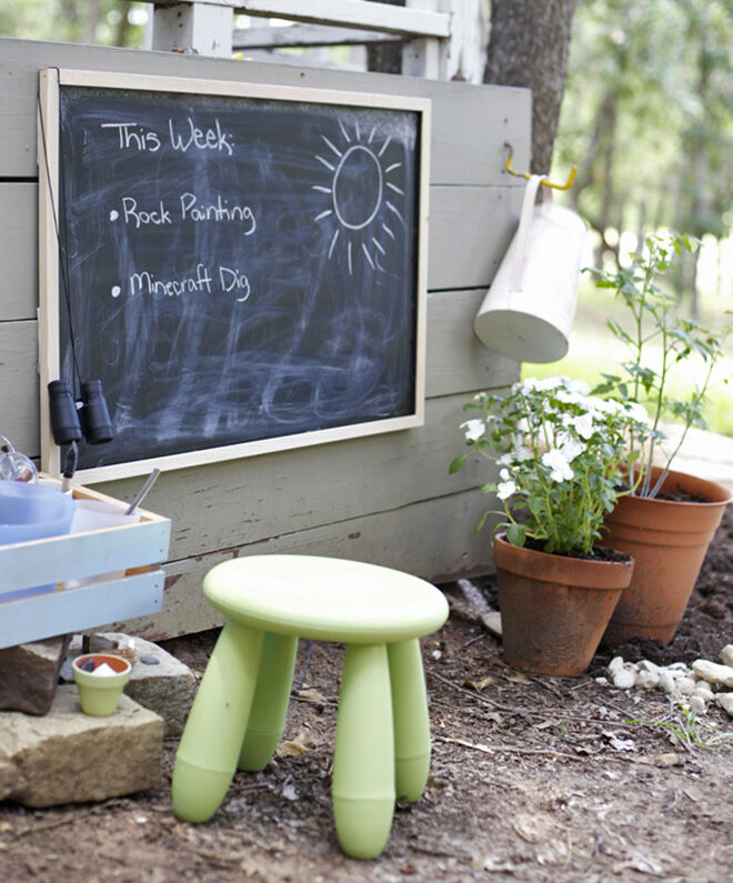 Outdoor Chalkboard. Outdoor play area.