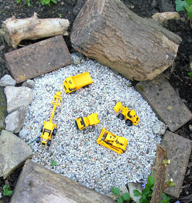 Gravel pit. Outdoor play ideas.