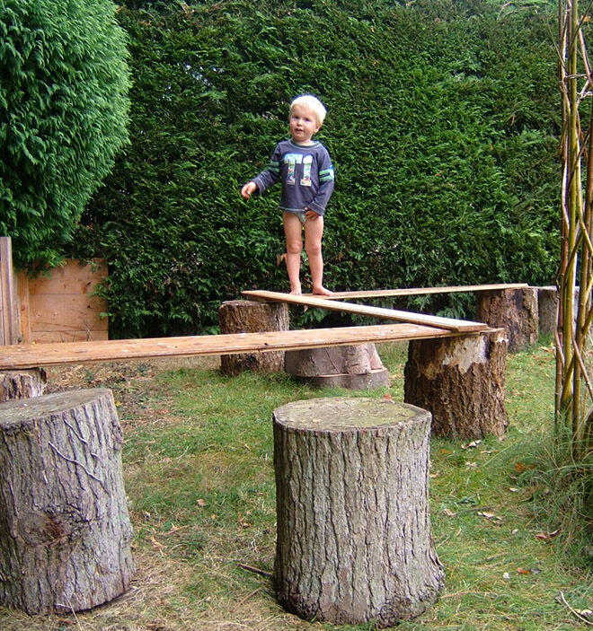 Walk the plank. Outdoor play ideas